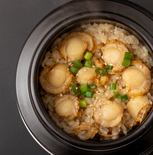ホタテの至福、旨味満点のホタテ釜飯!